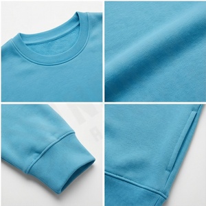 Ropa de Fitness para mujer, sudadera de lana con cuello redondo para gimnasio, cuello redondo bordado de gran tamaño, de alta calidad, Vintage liso, de alta calidad - Product Image 4