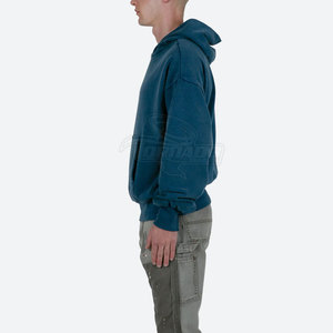 Luxury <b>Men's</b> 100% Cotton Fleece Acid Wash <b>Pullover</b> Hoodie Regular Fit Waterproof Solid Winter Streetwear Custom Drop Shoulder - Product Image 2