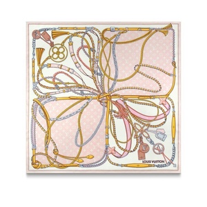 High-Definition Digital Printing Designer-Inspired Fashion Aesthetic Designer <b>Square</b> Head & Neck Silk <b>Scarfs</b> Women and Girls - Product Image 3