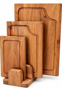 <b>Wooden</b> Rectangle Chopping Block 0.4 Cm Thick Eco-Friendly Anti Slip Dishwasher Safe for Kitchen Use Single <b>Piece</b> Package - Product Image 6