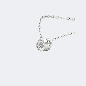 1.00 CTW Round Bezel-Set Diamond Solitaire Necklace - Product Image 2