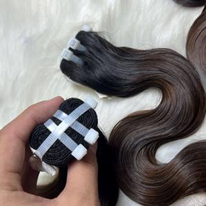 40 Pcs Qhair Vietnamien Doux Haute Qualité Cheveux Bruts Noir Corps Vague Trame Machine Double Tiré Faisceau De Qhair - Product Image 3