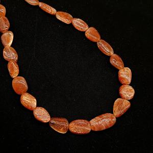 Natural Sunstone Smooth Nugget Beaded Choker <b>Necklace</b> <b>Handmade</b> Irregular Shape Loose Gemstone Beads <b>Necklace</b> For Women Gift - Product Image 2