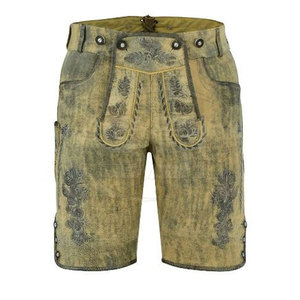 Shorts en Lederhosen pour Hommes, Qualité Durable, Style Élégant, Solides, Casual, Boutons, Écologiques, Design Confortable pour un Usage Quotidien - Product Image 2