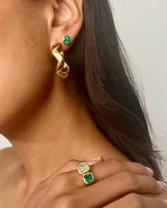 Pendientes de Aro Ondulados de 1 Pulgada, Ligeros, Huecos, Gruesos, Clásicos, para Uso Diario, Tipo Huggies, Joyería Fina de Oro Sólido de 10K, 14K, 18K - Product Image 4