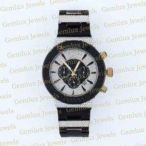 Luxury Wear Pass Diamond Tester Cronógrafo Movimiento automático D VVS Iced Out Dial Moissanite Diamond Hip Hop Reloj para hombres - Product Image 1