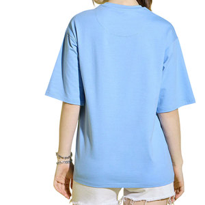 Camiseta de Manga Corta Personalizada para Mujer, de Alta Calidad, en Algodón y Poliéster, con Estampado Serigrafiado y Hombros Caídos, Precio al por Mayor 2026 - Product Image 5