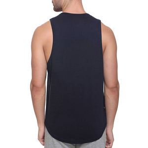 Débardeur côtelé en polyester et coton pour homme, qualité export, sans manches, idéal pour la gym, coupe confortable, décontracté - Product Image 2