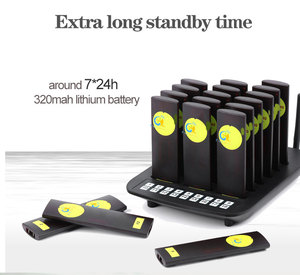 FreeQuee Pager sans fil pour restaurant, voyant lumineux noir avec vibration et flash, numéro 1 - Product Image 3