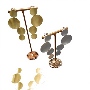 Wholesale Bohemian Alloy Silver Hoop <b>Earrings</b> Lightweight Daily Wear Jewelry Indian Manufacturer Factory Price - Product Image 1