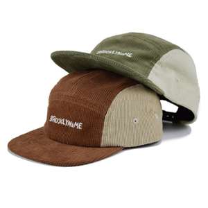 Venta al por Mayor de Gorras de Pana de 5 Paneles Personalizadas Multicolores para Bebés, Niños Pequeños y Jóvenes, para Correr y Hacer Senderismo, sin Estructura - Product Image 1