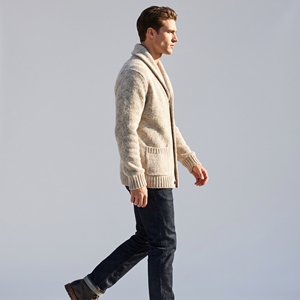 Cárdigan de punto trenzado con cuello chal de lana sólida para hombre, suéter grueso de manga larga con bolsillos para otoño e invierno - Product Image 3