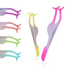 Aplicador Profesional de Pestañas Postizas de Acero Inoxidable Multicolor, Herramienta de Belleza con Logotipo Personalizado - Product Image 1