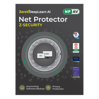 Net Protector Antivirus 2026 Z Security para 1 Usuario, 2 Años, Software de Protección de Datos Empresariales, Archivo GST, Copia de Seguridad