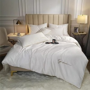 <b>Comforter</b> <b>Set</b> Solid Color Stitched 100% Cotton All-Season Breathable Home Use <b>Comforter</b> <b>Sets</b> - Product Image 4