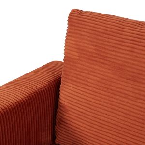 2139 Divano Moderno in Velluto a Coste Arancione per Soggiorno o Balcone (2139OR) - Product Image 6