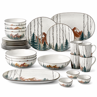 Assortiment de vaisselle minimaliste effet pierre, pièces de service neutres pour appartement, cuisine, café, brunch, repas, ensemble de vaisselle en mélamine