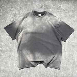 T-shirt en toile personnalisé avec logo, coupe classique, effet délavé, respirant, séchage rapide, col rond, 220 g/m², 100 % coton, poids lourd, pour homme - Product Image 3