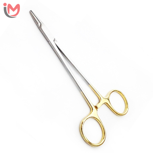 Portaagujas recto TC Mayo Hegar de 16 cm, Portaagujas T/C DERF de 5 pulgadas con inserciones de carburo de tungsteno OEM - Product Image 1