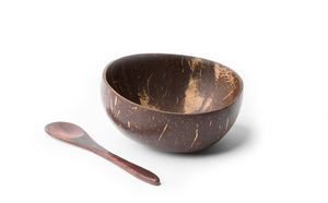 Juego de servir de madera ecológico de diseño Vintage 2025, cuenco de cáscara de coco de alta calidad, hecho a mano, Vietnam, personalizado para Decoración - Product Image 2