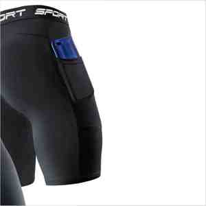 Pantalones Cortos de Compresión para Hombre, Estampado Deportivo, Secado Rápido, con Bolsillos, Cintura Media, Cortos, de Spandex y Poliéster, Tejido Elástico - Product Image 5
