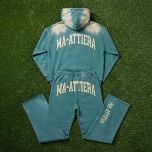 Conjunto de Sudadera con Capucha Extra Grande y Pantalones Anchos de Felpa para Mujer, Ropa Deportiva Informal de Algodón, OEM ODM - Product Image 5