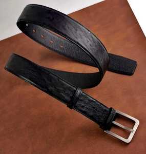 Cinturones de Cuero Genuino Color Marrón para Hombre con Hebilla de Latón con Acabado Dorado, Cinturones Formales de Lujo para Hombre, Ideas de Regalo - Product Image 2