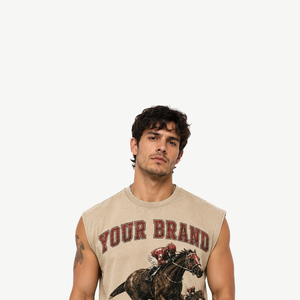 Camiseta sin mangas con estampado gráfico de diamantes de imitación personalizados, 100% algodón jersey, tela suave, estilo vintage moderno, para uso unisex. - Product Image 6