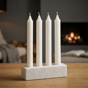 White <b>Marble</b> <b>Candle</b> Stand for 4 Taper <b>Candles</b> Minimalist <b>Marble</b> <b>Candle</b> <b>Holder</b> Tabletop Decorative <b>Candle</b> Stand for Home Decor - Product Image 5