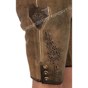 Pantalones Cortos de Cuero de Cabra para Hombre, Estilo Bávaro Alemán, Ecológicos, para el Oktoberfest, Personalizables, Resistentes al Viento - Product Image 3