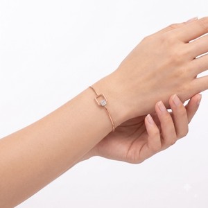Bracelet unisexe en or blanc avec diamants ronds taille brillant, certifié IGI, style tendance, pour mariage et usage quotidien - Product Image 2