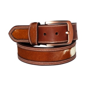 Ceintures en cuir de vachette avec poils de vache, fabrication directe d'usine, ceintures personnalisées pour hommes, femmes et enfants, OEM/ODM acceptés - Product Image 2