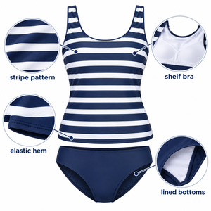 Ensembles de maillots de bain tankini pour femmes en gros – Maillots de bain deux pièces pour marques de détail et distributeurs de vêtements de plage avec styles coordonnés - Product Image 6