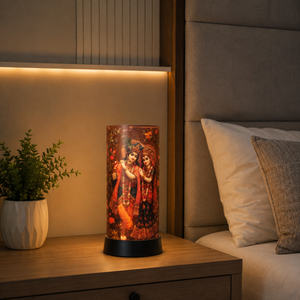 Radha Krishna LED Night <b>Lamp</b> Acrylic Spiritual Table Light Decorative Bedside <b>USB</b> Touch Janmashtami Diwali Gift for Home Temple - Product Image 2