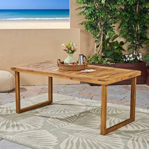 Tavolo da Pranzo in Legno di Acacia 175 cm per Esterni con Finitura Naturale Sabbiata - Product Image 1