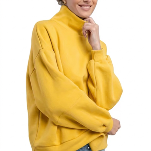 Sudadera Oversize de Cuello Alto para Mujer, Prenda Esencial de Alta Calidad para el Día a Día, Fabricante OEM - Product Image 1