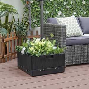 Plateau de table extérieur remplissable de 175 lb avec base pour parasol de terrasse et supports de parasol - Product Image 3