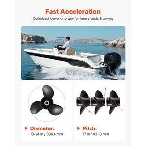 Elica Fuoribordo Migliorata in Alluminio a 15 Denti Scanalati per Motori Mercury 40-140 HP, Adatta a Ingranaggi da 4-1/4 Pollici, Elica Marina OEM - Product Image 5