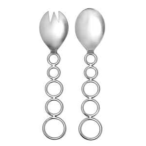 Ensemble de cuillères à salade en acier inoxydable, durables, légères, faites à la main, écologiques, lavables au lave-vaisselle, pour la maison, les hôtels et les restaurants - Product Image 2