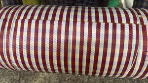 Rollo de Tela Tejida de Nailon Recubierto de PVC Reciclado, Ecológico, con Múltiples Rayas, Textil Duradero de Peso Medio para Bolsas de Compra - Product Image 5