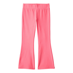 Pantalones de Punto Elásticos de Corte Regular para Niñas, Color Sólido, Pierna Acampanada, Parte Inferior Informal, Bordados, de Secado Rápido, Transpirables, Largos - Product Image 5