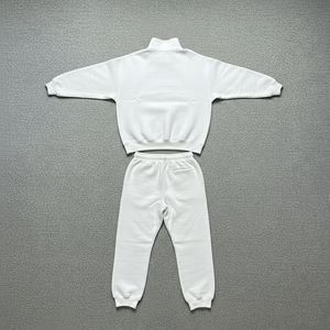 Nuevo Conjunto Deportivo Unisex con Capucha 100% Algodón, Color Sólido, Logotipo Personalizado con Serigrafía, Lavado Ácido, Estilo Urbano Vintage, Cómodo - Product Image 3