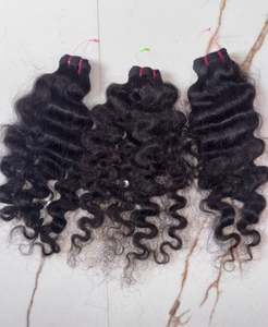 Extensions de cheveux ondulés naturels de luxe, provenant d'un seul donneur, en lots, à ondulations profondes, épaisses et pleines aux pointes - Product Image 6