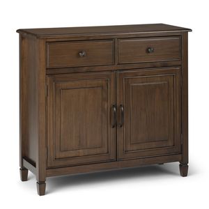 Mobiletto Rustico Connaught in Legno Naturale Invecchiato Marrone per Ingresso e Soggiorno - Product Image 1