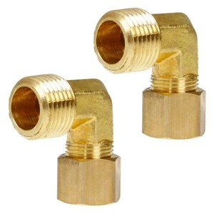 Codo Macho de Compresión de Latón Forjado de Baja Presión Flexible para Tuberías OEM (AOL-112) SAE # 060202 - Product Image 4