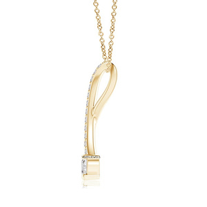 Joyería Vaayu, Colgante de Diamantes de Oro Amarillo de 10K, 14K, 18K y Plata 925, 935 para Mujer, Corte Redondo, Joyería de Lujo para Boda con Diamantes - Product Image 3