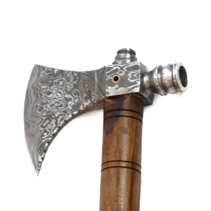 Hacha de Camping de Acero de Damasco, Hacha Tradicional Hecha a Mano para Exteriores, Mango de Madera de Palisandro Grabado, Herramienta para Cortar Madera, Proveedor OEM - Product Image 6