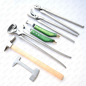 Best Seller Heavy Duty Professional Horse Ganado Cuidado Farrier Tool Kit Hoof Clincher Nipper Rasp Hammer Knife Buffer - Product Image 1