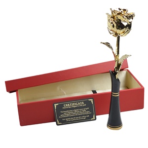 Belle finition en or Rose naturel de styliste, pour cadeau d'anniversaire saint-valentin, meilleur cadeau pour Couple, 24k, - Product Image 4