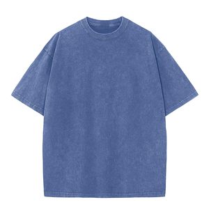 T-shirts en coton surdimensionnés pour hommes, coupe ample, effet vintage, unisexe, manches courtes, décontractés - Product Image 1